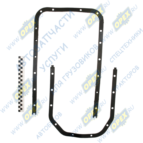740-1009040-10 Прокладка С/Ф; 310х860; 26отв.ф10, маслян.картера (поддона) УРАЛ; (резинопробка) Techno Drive